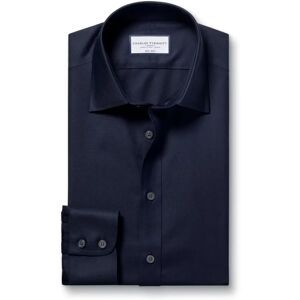 Charles Tyrwhitt Navy Non-Iron Twill Cotton Formal Shirt - Men's Size 16/35 Charles Tyrwhitt Navy Non-Iron Twill Cotton Formal Shirt - Men's Size 16/35