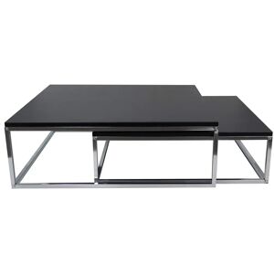 Aspect - Oslo - 2-Piece Nesting - Black Wood Top - Coffee Table Aspect - Oslo - 2-Piece Nesting - Black Wood Top - Coffee Table