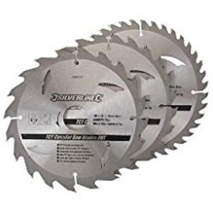 Silverline 180mm Model 298537 Circular Saw Blades Pack - 20/24/40T Silverline 180mm Model 298537 Circular Saw Blades Pack - 20/24/40T