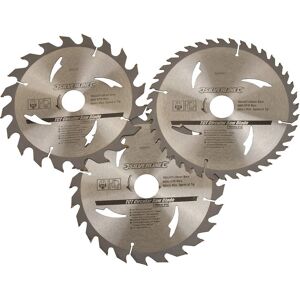 Silverline 190mm x 30mm TCT Circular Saw Blades Pack x3 - Circular Saw Blades Silverline 190mm x 30mm TCT Circular Saw Blades Pack x3 - Circular Saw Blades