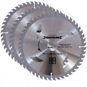 Silverline Model 973912 Circular Saw Blades - 24/40/48 T, 3pk, 235mm, 16/25mm rings Silverline Model 973912 Circular Saw Blades - 24/40/48 T, 3pk, 235mm, 16/25mm rings