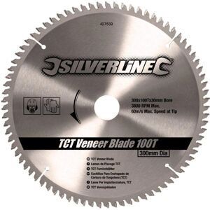 Silverline Veneer Blade - 100t 300 x 30 - 3 Reduction Rings - Veneer Blade Silverline Veneer Blade - 100t 300 x 30 - 3 Reduction Rings - Veneer Blade