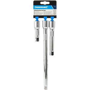 Silverline 3-Piece Extension Bar Set - 1/2" Drive Socket Silverline 3-Piece Extension Bar Set - 1/2" Drive Socket