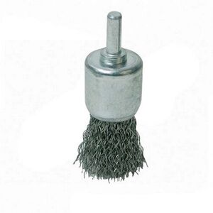 Silverline End Brush Drill - Steel 24mm - Metal Steel Wire Brush - Rugged Surface Prep - Max 4500 RPM - 6mm Chuck Silverline End Brush Drill - Steel 24mm - Metal Steel Wire Brush - Rugged Surface Prep - Max 4500 RPM - 6mm Chuck