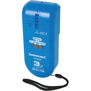 Multidétecteur Compact Silverline - 3 en 1 avec pile 9V Multidétecteur Compact Silverline - 3 en 1 avec pile 9V