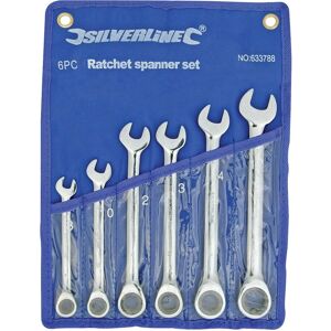 Silverline Fixed Head Ratchet Spanner Set - 6pce, 8-17mm Silverline Fixed Head Ratchet Spanner Set - 6pce, 8-17mm