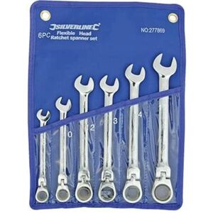 Silverline Flexible Head Ratchet Spanner Set - 6 pcs 8-17mm Silverline Flexible Head Ratchet Spanner Set - 6 pcs 8-17mm