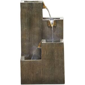 Kelkay Coastal Sleepers Water Feature - Weathered Timber, 4-Tier, LED Kelkay Coastal Sleepers Water Feature - Weathered Timber, 4-Tier, LED