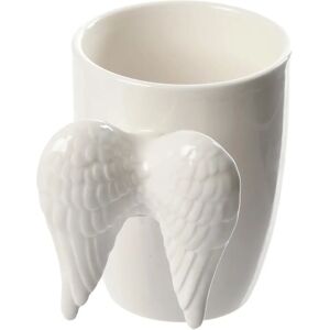 Taza de cerámica blanca con alas de ángel en 3D - Capacidad 350 ml Taza de cerámica blanca con alas de ángel en 3D - Capacidad 350 ml