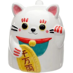 Puckator Maneki Neko Lucky Cat Mug - Ceramic, 500ml, Novelty Handle Puckator Maneki Neko Lucky Cat Mug - Ceramic, 500ml, Novelty Handle