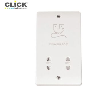 Scolmore Dual Voltage Shaver Socket Outlet - Bathroom Accessory Scolmore Dual Voltage Shaver Socket Outlet - Bathroom Accessory