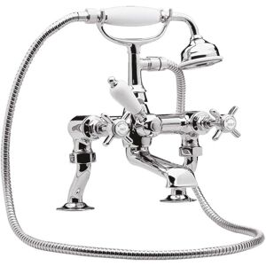 Nuie Beaumont Luxury Traditional Cranked Bath Shower Mixer Tap - Chrome Nuie Beaumont Luxury Traditional Cranked Bath Shower Mixer Tap - Chrome