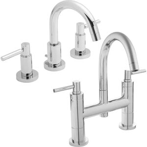Hudson Reed Tec Lever 3-Hole Basin Mixer Tap - Chrome Hudson Reed Tec Lever 3-Hole Basin Mixer Tap - Chrome