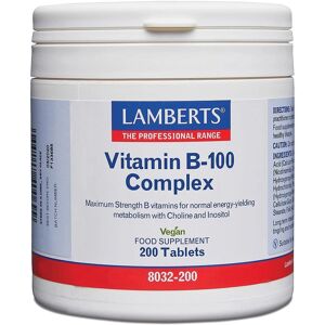 Lamberts Vitamin B-100 Complex - 200 Tablets - Supports energy, nervous system, digestion Lamberts Vitamin B-100 Complex - 200 Tablets - Supports energy, nervous system, digestion