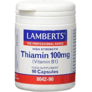 Lamberts Vitamin B1 100mg - Energy & Heart Support - 90 Capsules Lamberts Vitamin B1 100mg - Energy & Heart Support - 90 Capsules