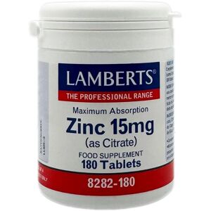 Lamberts Healthcare Zinc 15mg Tablets - 180 pcs. Lamberts Healthcare Zinc 15mg Tablets - 180 pcs.