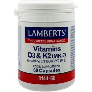 Lamberts Vitamin D3 1000 IU & K2 90μg Capsules - Vitamins & Supplements Lamberts Vitamin D3 1000 IU & K2 90μg Capsules - Vitamins & Supplements