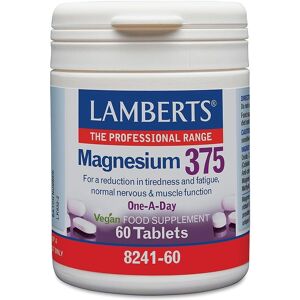 Lamberts Magnesio 375 - Suplemento dietético con 4 compuestos de magnesio - 60 tabletas Lamberts Magnesio 375 - Suplemento dietético con 4 compuestos de magnesio - 60 tabletas