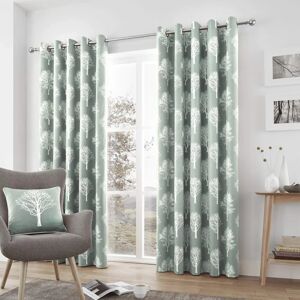 Fusion Woodland Trees Cotton Eyelet Curtains - Unisex Fusion Woodland Trees Cotton Eyelet Curtains - Unisex