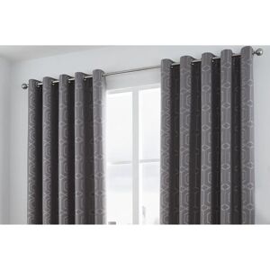 Curtina Camberwell Modern Geo Design Jacquard Eyelet Curtains - Curtains Curtina Camberwell Modern Geo Design Jacquard Eyelet Curtains - Curtains
