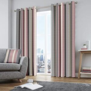 Fusion Whitworth Stripe Fully Lined Cotton Eyelet Curtains - Curtains Fusion Whitworth Stripe Fully Lined Cotton Eyelet Curtains - Curtains