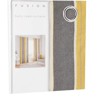 Fusion Whitworth Stripe Fully Lined Cotton Eyelet Curtains - Unisex Fusion Whitworth Stripe Fully Lined Cotton Eyelet Curtains - Unisex