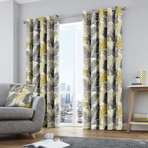 Fusion Tropical Ochre Cotton Curtain - Curtains Fusion Tropical Ochre Cotton Curtain - Curtains
