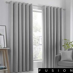 Fusion Strata Triple-Woven Fully Lined Dimout Eyelet Curtains - Curtains Fusion Strata Triple-Woven Fully Lined Dimout Eyelet Curtains - Curtains