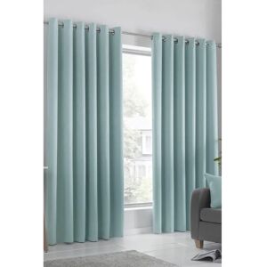 Fusion 'Strata' Duck Egg Blue Triple-Woven Dimout Eyelet Curtains - Curtains Fusion 'Strata' Duck Egg Blue Triple-Woven Dimout Eyelet Curtains - Curtains