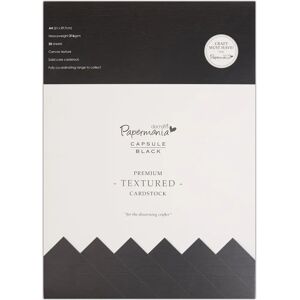 Papermania A4 Premium Textured Cardstock - Zwart - 20 Vellen Papermania A4 Premium Textured Cardstock - Zwart - 20 Vellen