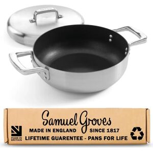 Samuel Groves Urban 26cm Stainless Steel Non-Stick Triply Chefs Pan with Domed Lid - Chef's Pan Samuel Groves Urban 26cm Stainless Steel Non-Stick Triply Chefs Pan with Domed Lid - Chef's Pan