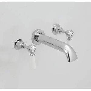 Hudson Reed Elizabeth Retro Wall-Mounted Bathtub Mixer - Chrome/Black Hudson Reed Elizabeth Retro Wall-Mounted Bathtub Mixer - Chrome/Black