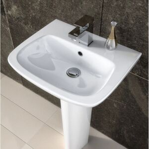 Nuie Ambrose 450mm White Bathroom Sink - Modern Rectangular Design Nuie Ambrose 450mm White Bathroom Sink - Modern Rectangular Design