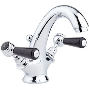 Hudson Reed Topaz Black Lever Mono Basin Mixer - Traditional Basin Tap Hudson Reed Topaz Black Lever Mono Basin Mixer - Traditional Basin Tap