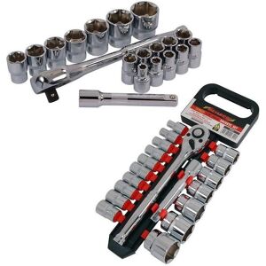 Neilsen 1/2" Drive Socket Set 72 Tooth Ratchet 8mm To 32mm - Socket Set Neilsen 1/2" Drive Socket Set 72 Tooth Ratchet 8mm To 32mm - Socket Set