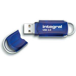 Integral 64GB USB 3.0 Drive Courier - Blå, Silver, Upp till 100MB/s Integral 64GB USB 3.0 Drive Courier - Blå, Silver, Upp till 100MB/s