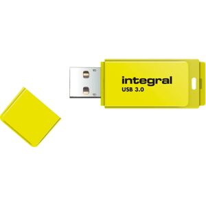Integral 32GB USB3.0 Disque Neon Jaune - Clé USB Integral 32GB USB3.0 Disque Neon Jaune - Clé USB