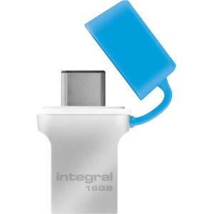 Unidad USB Integral Fusion 16GB - USB Tipo-C Azul Unidad USB Integral Fusion 16GB - USB Tipo-C Azul