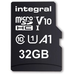 Integral High Speed V30 UHS-I U1 MicroSDHC-kaart inclusief adapter - 32GB Integral High Speed V30 UHS-I U1 MicroSDHC-kaart inclusief adapter - 32GB