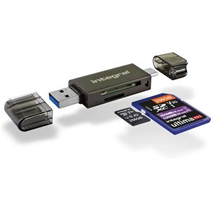 Lecteur de cartes microSD et SD à double emplacement - Noir - Publicité Lecteur de cartes microSD et SD à double emplacement - Noir - Publicité