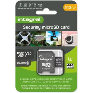 Integral 512 GB security camera microSD card - microSDXC Integral 512 GB security camera microSD card - microSDXC
