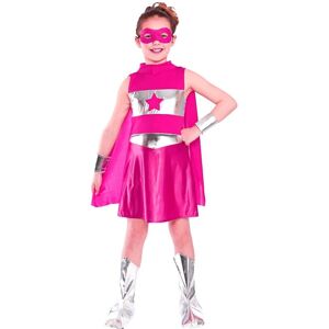 Pink Girl's Super Hero Costume - Child Dress-up Halloween - 5-7 Years Pink Girl's Super Hero Costume - Child Dress-up Halloween - 5-7 Years