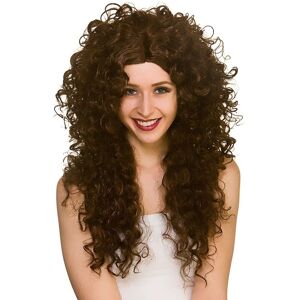 Wicked Brown Long Curly Wig - 80s Style Wicked Brown Long Curly Wig - 80s Style