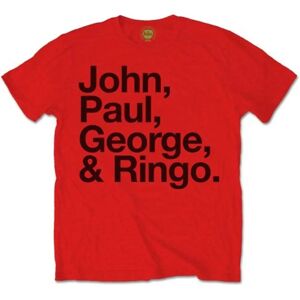 The Beatles John Paul George Ringo Red XXL T-Shirt The Beatles John Paul George Ringo Red XXL T-Shirt