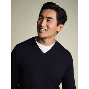 Charles Tyrwhitt Navy Merino Wool V-Neck Sweater - Men Charles Tyrwhitt Navy Merino Wool V-Neck Sweater - Men