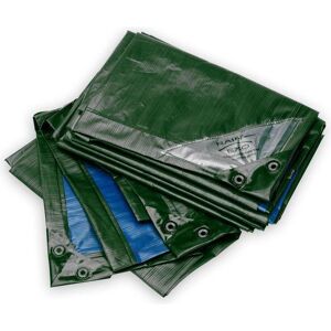 Rainexo Tarp Vert/Bleu Résistant - 150g/m² Imperméable UV 4x6m - Publicité Rainexo Tarp Vert/Bleu Résistant - 150g/m² Imperméable UV 4x6m - Publicité