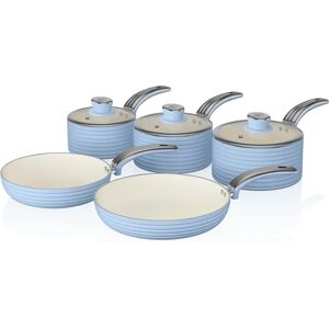 Swan Model SWPS5020BLN Retro Cookware Set - Induction, Ceramic Swan Model SWPS5020BLN Retro Cookware Set - Induction, Ceramic