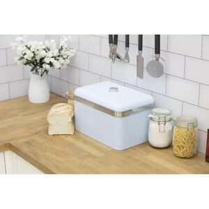 Swan Retro Bread Bin Blue - Bread Box, Vintage Metal Storage Swan Retro Bread Bin Blue - Bread Box, Vintage Metal Storage