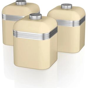 Swan Swka1020cn Set of 3 Retro Storage Canisters - Tea, Coffee, Sugar Swan Swka1020cn Set of 3 Retro Storage Canisters - Tea, Coffee, Sugar
