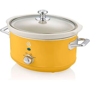 Swan SF17021YELNEU Vintage Slow Cooker - 3,5L, Keramisk, 200W Swan SF17021YELNEU Vintage Slow Cooker - 3,5L, Keramisk, 200W